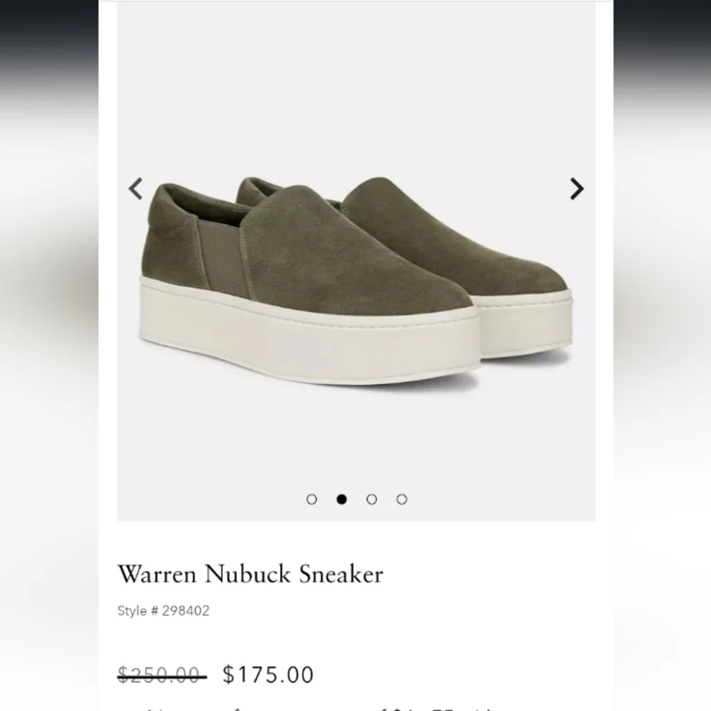 Vince Olive Green Slip-On Platform Sneakers